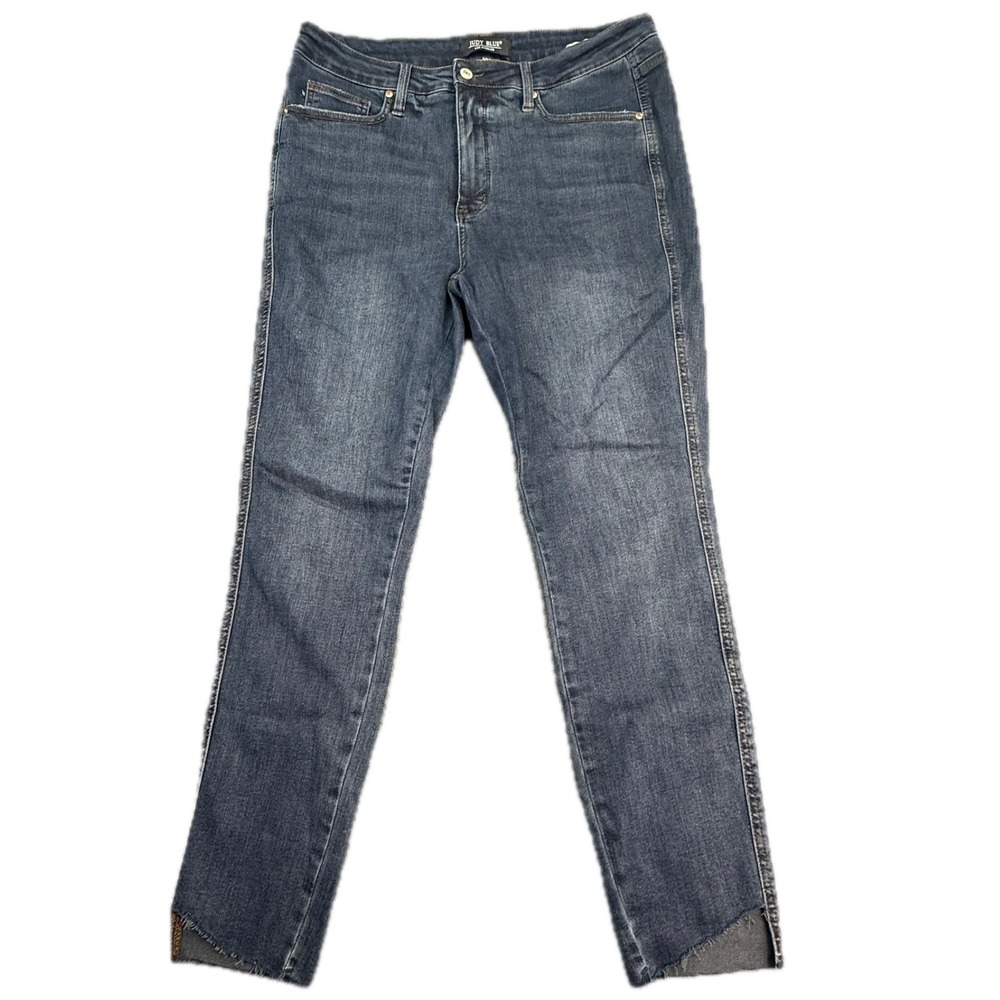Judy‎ Blue Skinny Jeans Womens 15/32 Dark Wash Step Hem High Rise JB88913-DK-CO